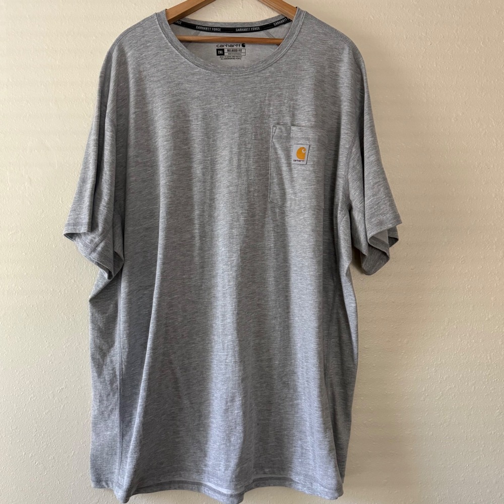 Carhartt Force Relaxed Fit Pocket T-Shirt Mens 2XL Gray Heather TK6652-M